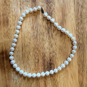 Chunky White 50s Style Pearl Necklace/Choker (15’)